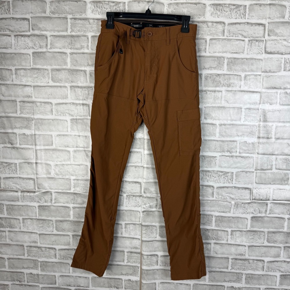 Prana Zion Slim Fit Hiking Pants Brown Mens 28x32 Recycled Nylon Stretch 1969831